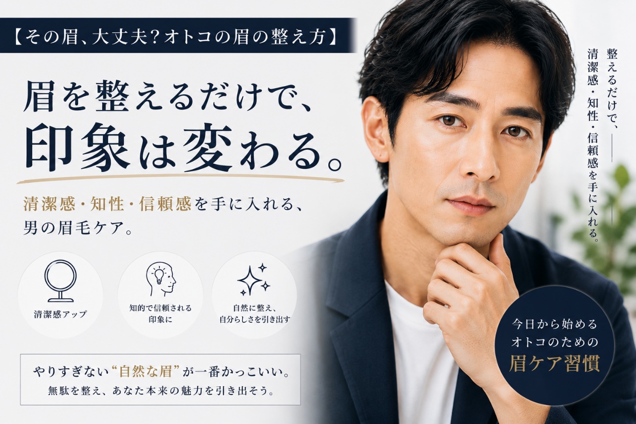その眉、大丈夫？？オトコの眉の整え方